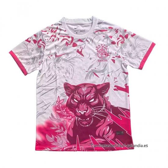 Tailandia Camiseta Brasil Special 2026 Blanco Rosa - Haga un click en la imagen para cerrar