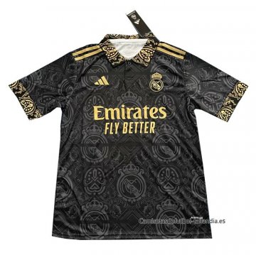 Tailandia Camiseta Real Madrid Dragon 2024-2025 Negro Oro Tailandia Camiseta Real Madrid Dragon 2024-2025 Negro Oro