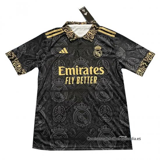 Tailandia Camiseta Real Madrid Dragon 2024-2025 Negro Oro - Haga un click en la imagen para cerrar