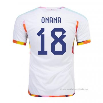 2ª Camiseta Belgica Jugador Onana 2022 2ª Camiseta Belgica Jugador Onana 2022