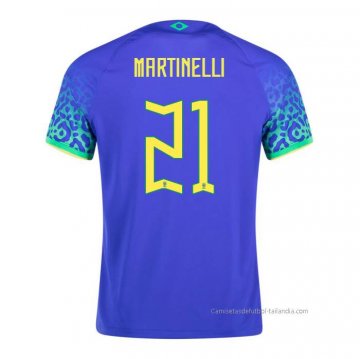 2ª Camiseta Brasil Jugador Martinelli 2022 2ª Camiseta Brasil Jugador Martinelli 2022