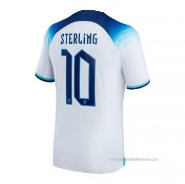 1ª Camiseta Inglaterra Jugador Sterling 2022 1ª Camiseta Inglaterra Jugador Sterling 2022