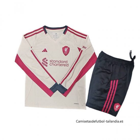 2ª Camiseta Liverpool Manga Larga Nino 2025-2026 - Haga un click en la imagen para cerrar