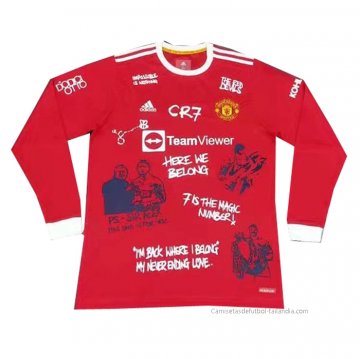 Camiseta Manchester United CR7 Manga Larga 2021-2022 Camiseta Manchester United CR7 Manga Larga 2021-2022