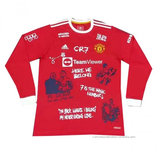 Camiseta Manchester United CR7 Manga Larga 2021-2022 - Haga un click en la imagen para cerrar