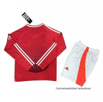 1ª Camiseta Manchester United Manga Larga Nino 2024-2025