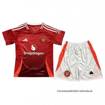 1ª Camiseta Manchester United Nino 2024-2025 1ª Camiseta Manchester United Nino 2024-2025