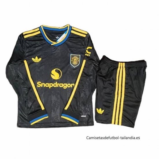 3ª Camiseta Manchester United Manga Larga Nino 2025-2026 - Haga un click en la imagen para cerrar