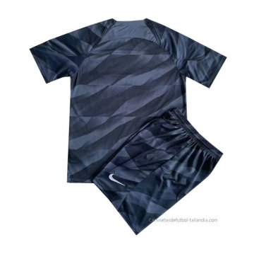 Camiseta Paris Saint-Germain Portero Nino 2023-2024 Negro