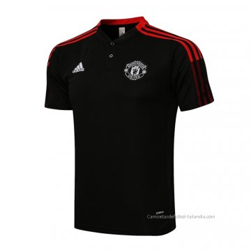 Camiseta Polo del Manchester United 2021-2022 Negro Camiseta Polo del Manchester United 2021-2022 Negro