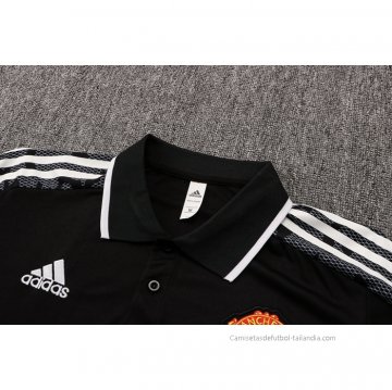 Camiseta Polo del Manchester United UCL 2021-2022 Negro