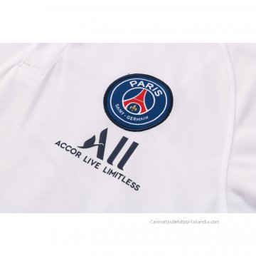 Camiseta Polo del Paris Saint-Germain Jordan 2021-2022 Blanco