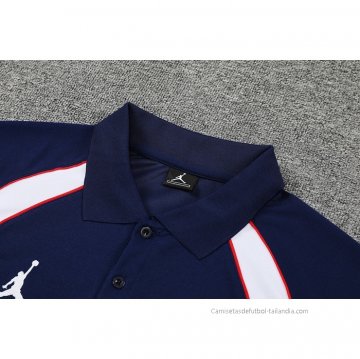 Camiseta Polo del Paris Saint-Germain Jordan 2022-2023 Azul Marino