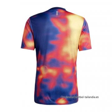 Camiseta Pre Partido del Ajax 2025-2026 Azul Naranja