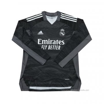 Camiseta Real Madrid Portero Manga Larga 2021-2022 Negro Camiseta Real Madrid Portero Manga Larga 2021-2022 Negro