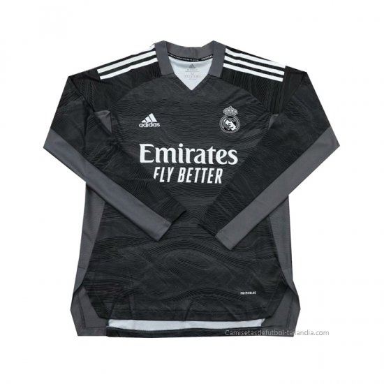 Camiseta Real Madrid Portero Manga Larga 2021-2022 Negro - Haga un click en la imagen para cerrar