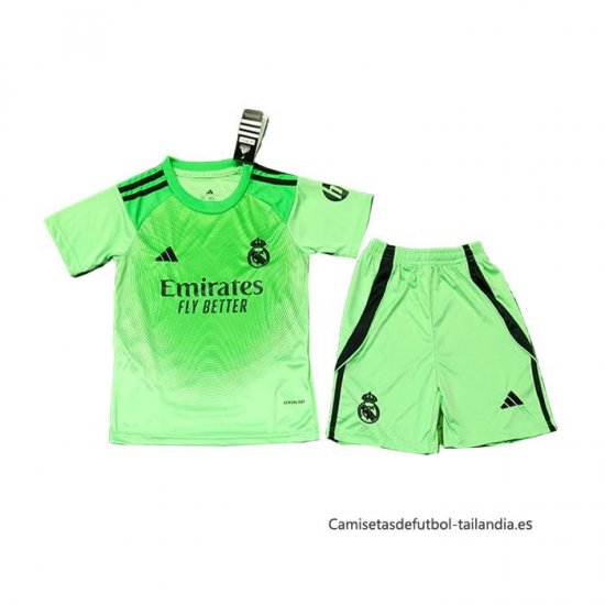 Camiseta Real Madrid Portero Nino 2025-2026 Verde - Haga un click en la imagen para cerrar