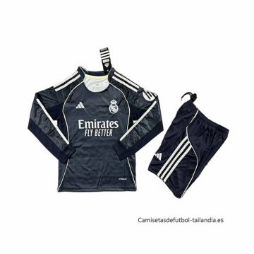 2ª Camiseta Real Madrid Manga Larga Nino 2025-2026 2ª Camiseta Real Madrid Manga Larga Nino 2025-2026