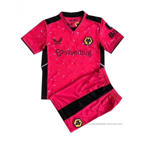 Camiseta Wolves Portero Nino 2021-2022 Rosa - Haga un click en la imagen para cerrar