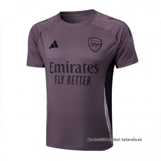 Camiseta de Entrenamiento Arsenal 2024-2025 Gris Purpura - Haga un click en la imagen para cerrar