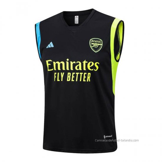 Camiseta de Entrenamiento Arsenal Sin Mangas 2023-2024 Negro - Haga un click en la imagen para cerrar