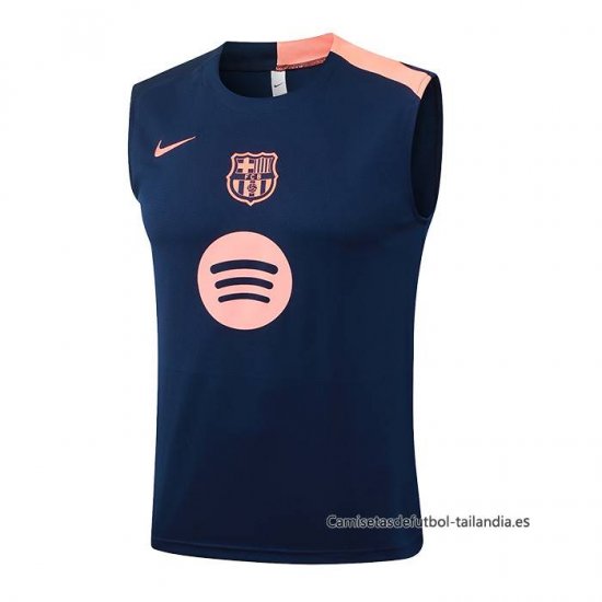 Camiseta de Entrenamiento Barcelona Sin Mangas 2025-2026 Azul Rosa - Haga un click en la imagen para cerrar