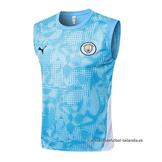 Camiseta de Entrenamiento Manchester City Sin Mangas 2025-2026 Azul - Haga un click en la imagen para cerrar