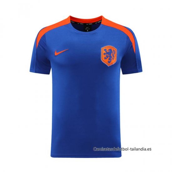 Camiseta de Entrenamiento Paises Bajos 2024-2025 Azul - Haga un click en la imagen para cerrar