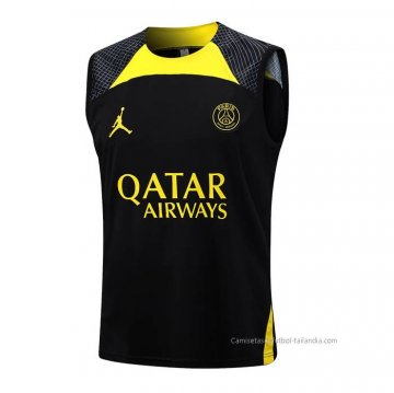 Camiseta de Entrenamiento Paris Saint-Germain Jordan Sin Mangas 2023-2024 Negro Camiseta de Entrenamiento Paris Saint-Germain Jordan Sin Mangas 2023-2024 Negro