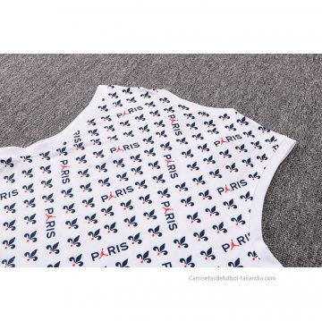 Camiseta de Entrenamiento Paris Saint-Germain Jordan Sin Mangas 2022-2023 Blanco