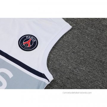 Camiseta de Entrenamiento Paris Saint-Germain Sin Mangas 2022-2023 Blanco y Gris