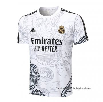 Camiseta de Entrenamiento Real Madrid Dragon 2024-2025 Blanco Camiseta de Entrenamiento Real Madrid Dragon 2024-2025 Blanco