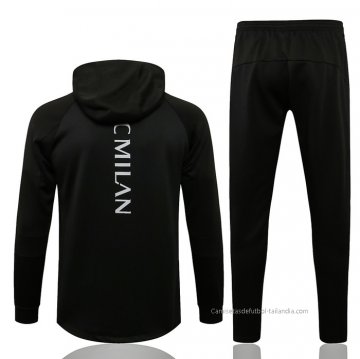 Chandal con Capucha del AC Milan 2021-2022 Negro