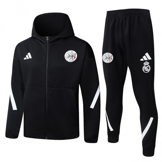 Chandal con Capucha del Ajax 2025-2026 Negro - Haga un click en la imagen para cerrar