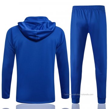 Chandal con Capucha del Barcelona 2021-2022 Azul