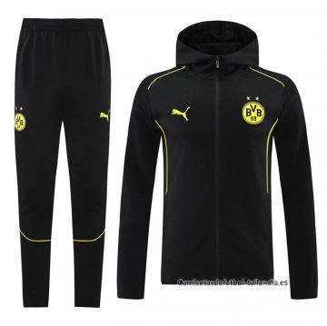 Chandal con Capucha del Borussia Dortmund 2024 Negro Chandal con Capucha del Borussia Dortmund 2024 Negro