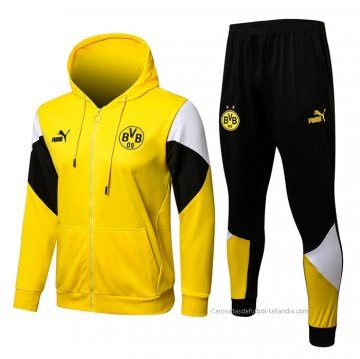 Chandal con Capucha del Borussia Dortmund 2021-2022 Amarillo Chandal con Capucha del Borussia Dortmund 2021-2022 Amarillo