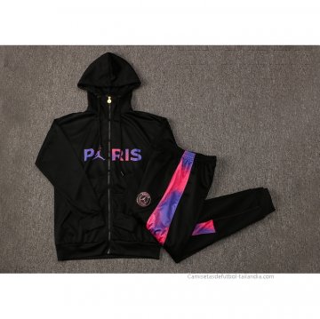 Chandal con Capucha del Paris Saint-Germain 2021-2022 Negro