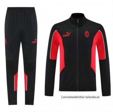 Chandal de Chaqueta del AC Milan Nino 2025-2026 Negro Chandal de Chaqueta del AC Milan Nino 2025-2026 Negro