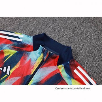 Chandal de Chaqueta del Arsenal 2025-2026 Azul Amarillo Rojo