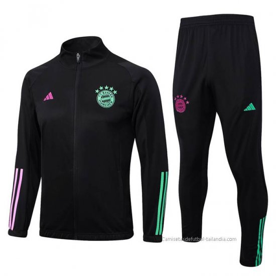 Chandal de Chaqueta del Bayern Munich Nino 2023-2024 Negro - Haga un click en la imagen para cerrar
