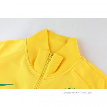 Chandal de Chaqueta del Brasil 2021-2022 Amarillo