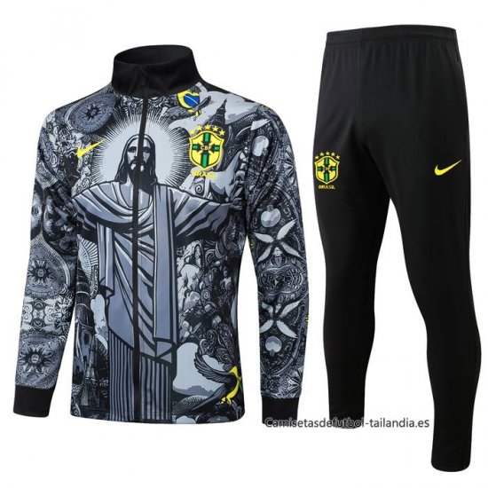 Chandal de Chaqueta del Brasil Jesus Nino 2024-2025 Negro - Haga un click en la imagen para cerrar