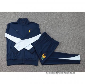 Chandal de Chaqueta del Francia Nino 2024-2025 Azul