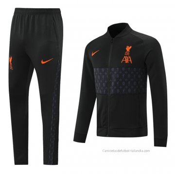 Chandal de Chaqueta del Liverpool 2021-2022 Negro y Gris