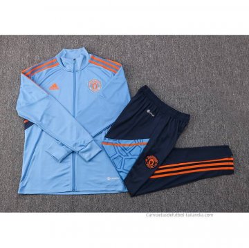 Chandal de Chaqueta del Manchester United 2022-2023 Azul