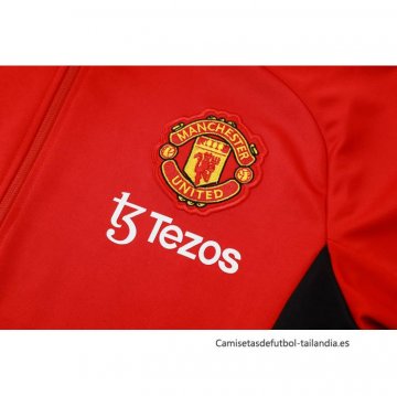 Chandal de Chaqueta del Manchester United Nino 2024-2025 Rojo