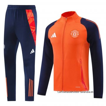 Chandal de Chaqueta del Manchester United Nino 2024-2025 Naranja