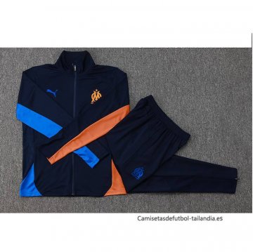 Chandal de Chaqueta del Olympique Marsella 2024-2025 Azul Naranja