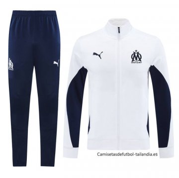 Chandal de Chaqueta del Olympique Marsella 2024-2025 Blanco Chandal de Chaqueta del Olympique Marsella 2024-2025 Blanco